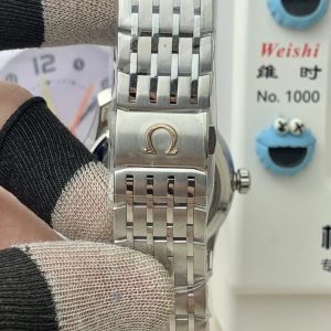 Đồng Hồ Omega De Ville Chronometer Replica 11 Mặt Đen Dây Kim Loại 41mm (1)