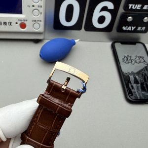 Đồng Hồ Omega De Ville Prestige Chế Tác Mặt Trắng Dây Da Nâu 39 (1)