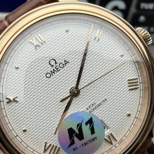 Đồng Hồ Omega De Ville Prestige Chế Tác Mặt Trắng Dây Da Nâu 39 (1)