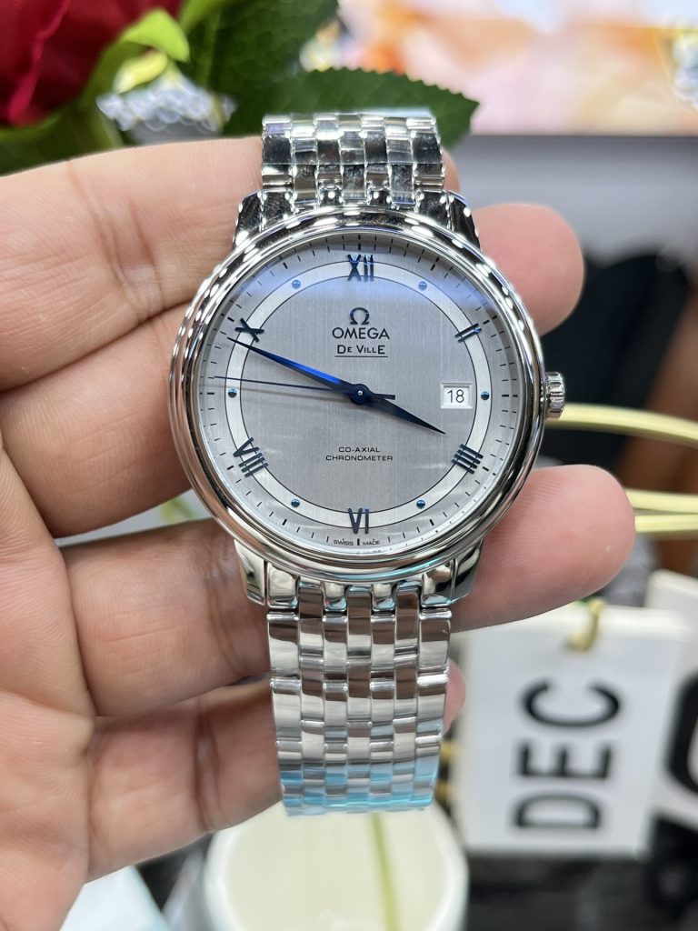 Đồng Hồ Omega De Ville Prestige Chế Tác Mặt Xám Dây Kim Loại 39 (2)