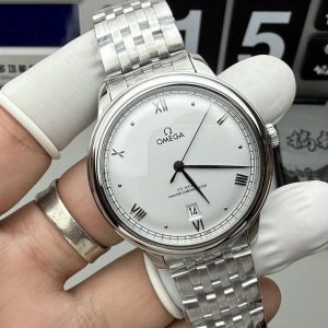 Đồng Hồ Omega De Ville Prestige Rep Cao Cấp Mặt Trắng Phun Cát 39 (4)