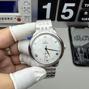Đồng Hồ Omega De Ville Prestige Rep Cao Cấp Mặt Trắng Phun Cát 39 (4)