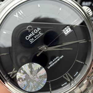 Đồng Hồ Omega De Ville Prestige Replica 11 Mặt Đen Máy Cơ Thuỵ Sỹ 39 (1)