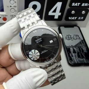 Đồng Hồ Omega De Ville Prestige Replica 11 Mặt Đen Máy Cơ Thuỵ Sỹ 39 (1)