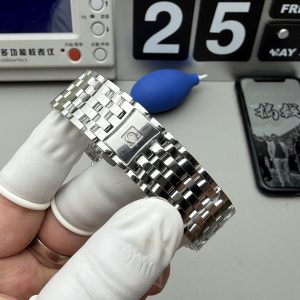 Đồng Hồ Omega De Ville Prestige Replica 11 Mặt Trắng Dây Kim Loại 39 (1)