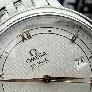 Đồng Hồ Omega De Ville Prestige Replica 11 Mặt Trắng Dây Kim Loại 39 (1)