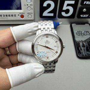 Đồng Hồ Omega De Ville Prestige Replica 11 Mặt Trắng Dây Kim Loại 39 (1)