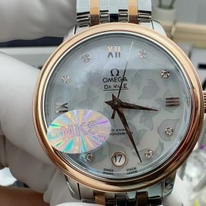 Đồng Hồ Omega De Ville Prestige Replica 11 Nữ Mặt Hoạ Tiết Butterfly 32 (2)