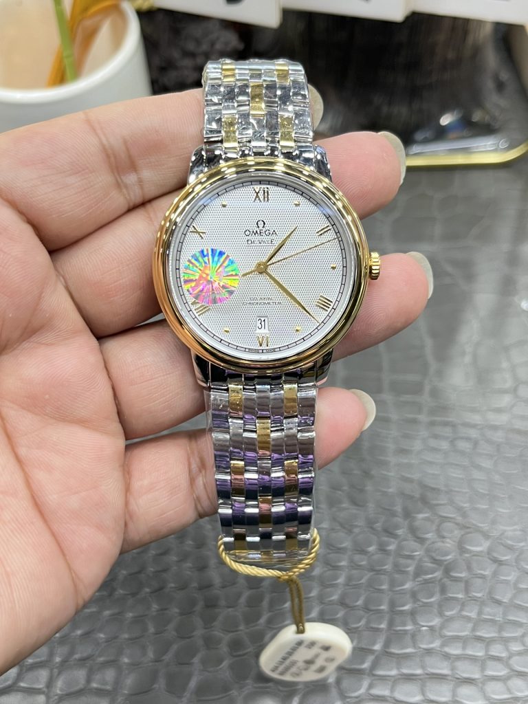 Đồng Hồ Omega De Ville Prestige Replica 11 Vỏ Demi Vàng Máy Cơ Thuỵ Sỹ 39 (1)