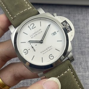Đồng Hồ Panerai Luminor Marina PAM01314 Replica 11 Mặt Trắng Dây Da Lộn 44mm (2)