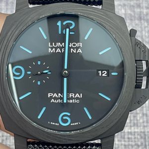 Đồng Hồ Panerai Luminor Marina PAM01661 Rep 11 Vỏ Carbon Dây Vải 44mm (1)