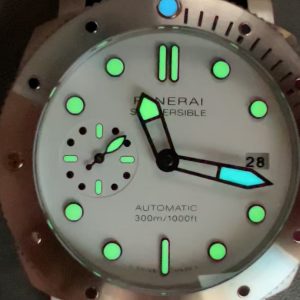 Đồng Hồ Panerai Submersible Bianco PAM02223 Replica 11 Mặt Trắng Dây Cao Su 42mm (2)
