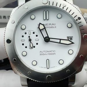 Đồng Hồ Panerai Submersible Bianco PAM02223 Replica 11 Mặt Trắng Dây Cao Su 42mm (2)