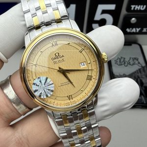 Omega De Ville Prestige Rep 11 Mặt Vàng Dây Kim Loại 39 (1)